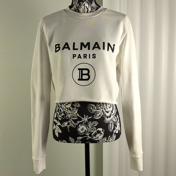 Balmain Tops - Balmain Logo Sweatshirt Sz XL